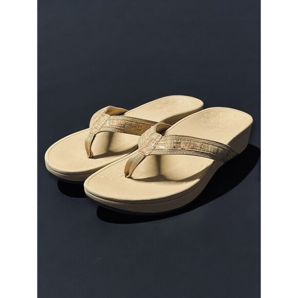Vionic Pacific High Tide Tan Orthopedic Flip Flip Sandals Women’s Size 10 Cork - Picture 1 of 11